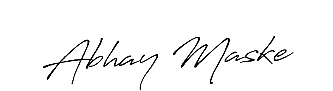 Abhay Maske stylish signature style. Best Handwritten Sign (Antro_Vectra_Bolder) for my name. Handwritten Signature Collection Ideas for my name Abhay Maske. Abhay Maske signature style 7 images and pictures png