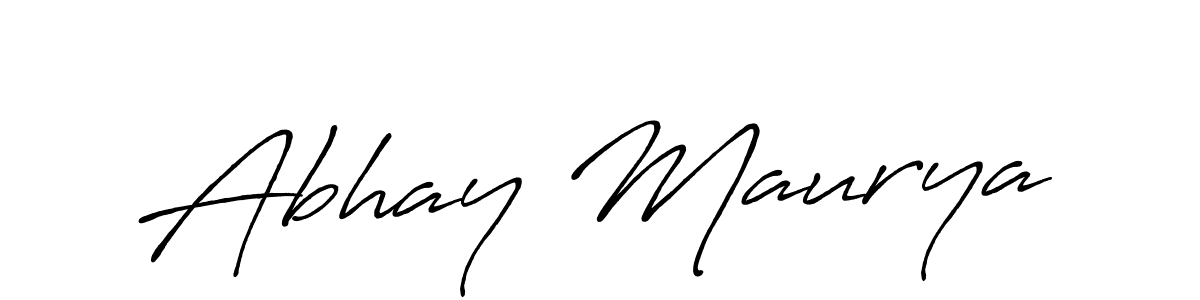 Make a beautiful signature design for name Abhay Maurya. With this signature (Antro_Vectra_Bolder) style, you can create a handwritten signature for free. Abhay Maurya signature style 7 images and pictures png