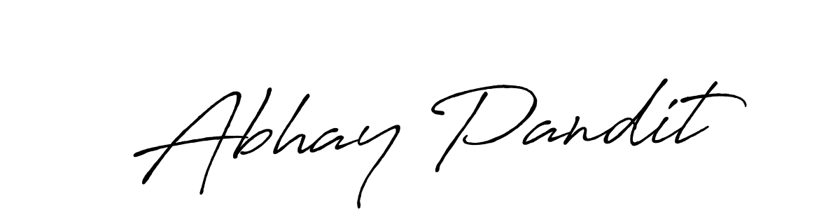 The best way (Antro_Vectra_Bolder) to make a short signature is to pick only two or three words in your name. The name Abhay Pandit include a total of six letters. For converting this name. Abhay Pandit signature style 7 images and pictures png