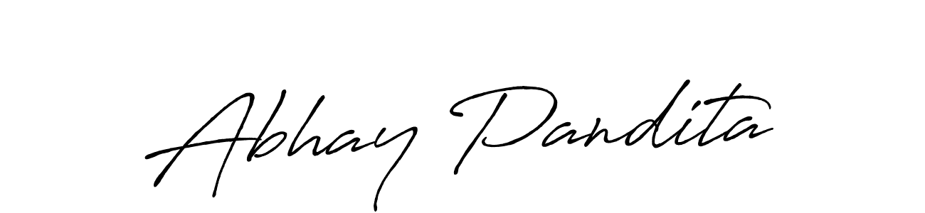 It looks lik you need a new signature style for name Abhay Pandita. Design unique handwritten (Antro_Vectra_Bolder) signature with our free signature maker in just a few clicks. Abhay Pandita signature style 7 images and pictures png