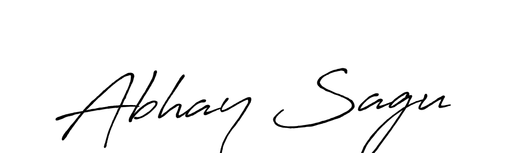 Make a beautiful signature design for name Abhay Sagu. With this signature (Antro_Vectra_Bolder) style, you can create a handwritten signature for free. Abhay Sagu signature style 7 images and pictures png