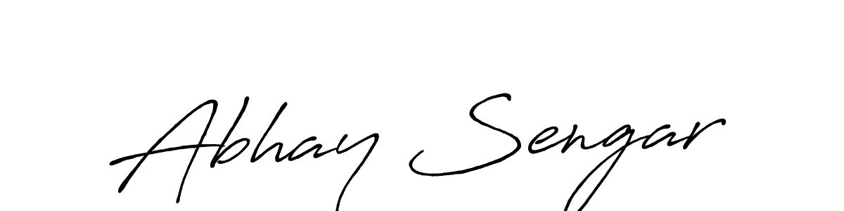 How to make Abhay Sengar name signature. Use Antro_Vectra_Bolder style for creating short signs online. This is the latest handwritten sign. Abhay Sengar signature style 7 images and pictures png