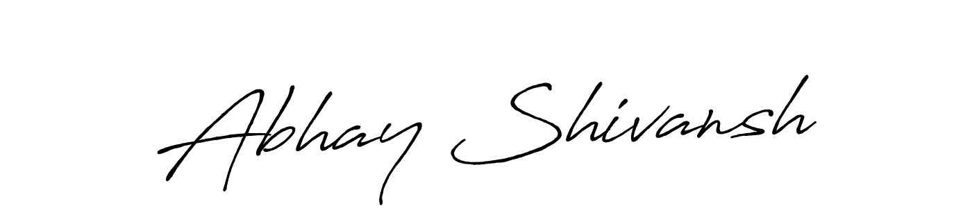Antro_Vectra_Bolder is a professional signature style that is perfect for those who want to add a touch of class to their signature. It is also a great choice for those who want to make their signature more unique. Get Abhay Shivansh name to fancy signature for free. Abhay Shivansh signature style 7 images and pictures png