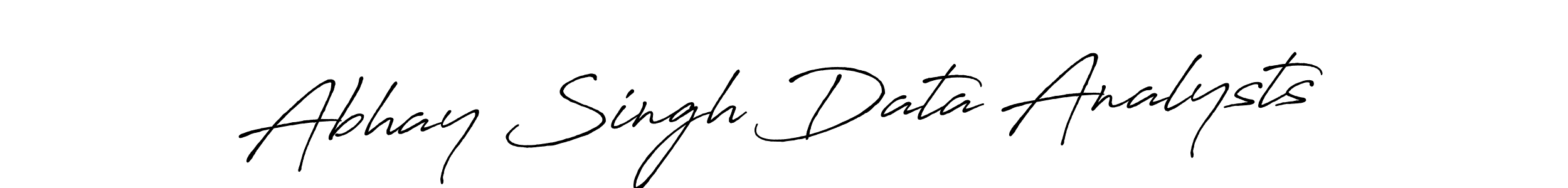 The best way (Antro_Vectra_Bolder) to make a short signature is to pick only two or three words in your name. The name Abhay Singh Data Analysts include a total of six letters. For converting this name. Abhay Singh Data Analysts signature style 7 images and pictures png