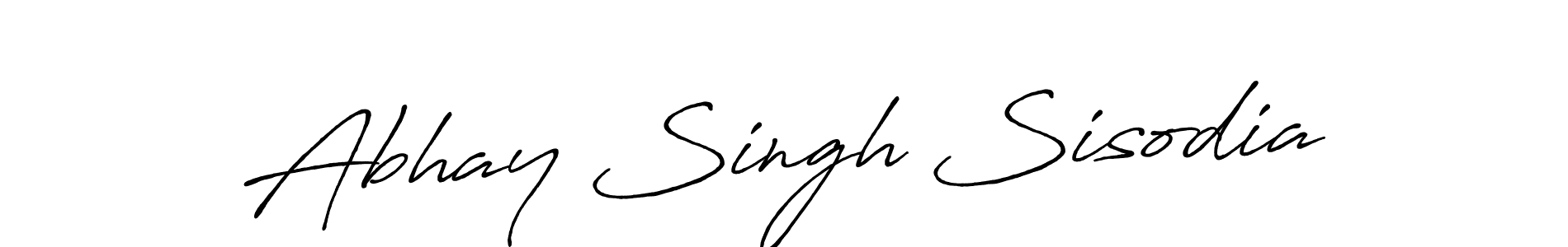The best way (Antro_Vectra_Bolder) to make a short signature is to pick only two or three words in your name. The name Abhay Singh Sisodia include a total of six letters. For converting this name. Abhay Singh Sisodia signature style 7 images and pictures png