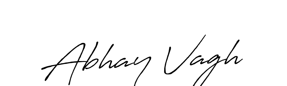 Make a beautiful signature design for name Abhay Vagh. With this signature (Antro_Vectra_Bolder) style, you can create a handwritten signature for free. Abhay Vagh signature style 7 images and pictures png