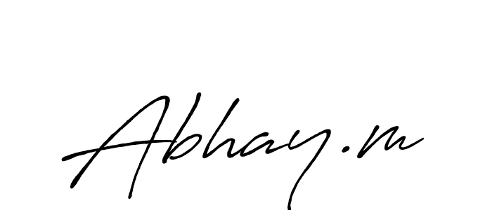 if you are searching for the best signature style for your name Abhay.m. so please give up your signature search. here we have designed multiple signature styles  using Antro_Vectra_Bolder. Abhay.m signature style 7 images and pictures png