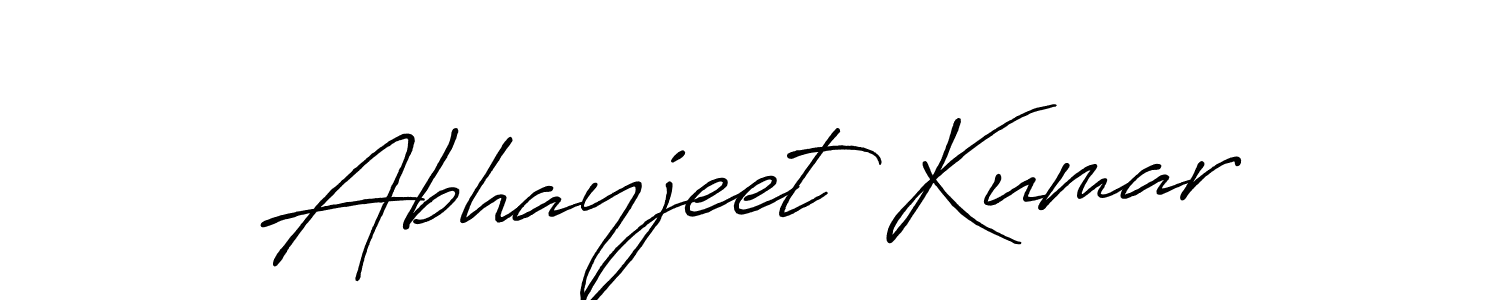 Make a beautiful signature design for name Abhayjeet Kumar. With this signature (Antro_Vectra_Bolder) style, you can create a handwritten signature for free. Abhayjeet Kumar signature style 7 images and pictures png