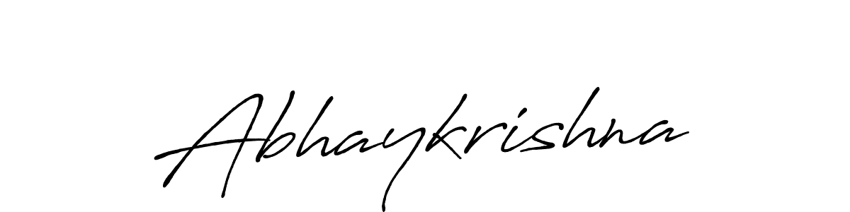 Create a beautiful signature design for name Abhaykrishna. With this signature (Antro_Vectra_Bolder) fonts, you can make a handwritten signature for free. Abhaykrishna signature style 7 images and pictures png