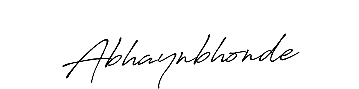 Make a beautiful signature design for name Abhaynbhonde. With this signature (Antro_Vectra_Bolder) style, you can create a handwritten signature for free. Abhaynbhonde signature style 7 images and pictures png