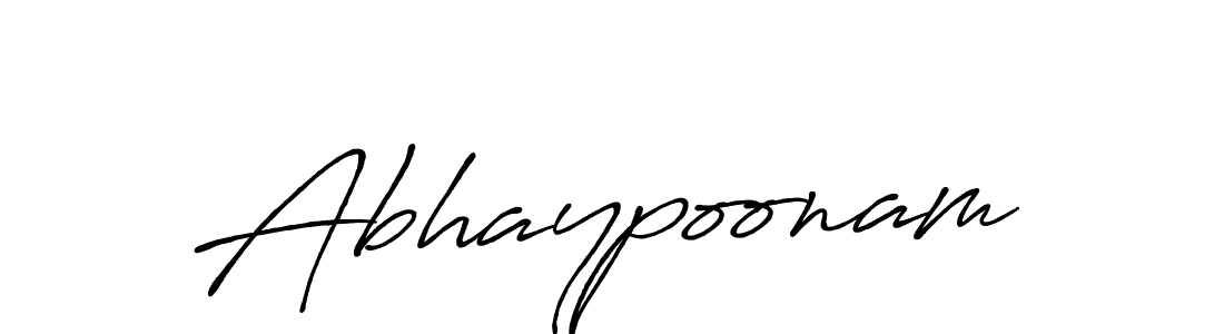 Create a beautiful signature design for name Abhaypoonam. With this signature (Antro_Vectra_Bolder) fonts, you can make a handwritten signature for free. Abhaypoonam signature style 7 images and pictures png