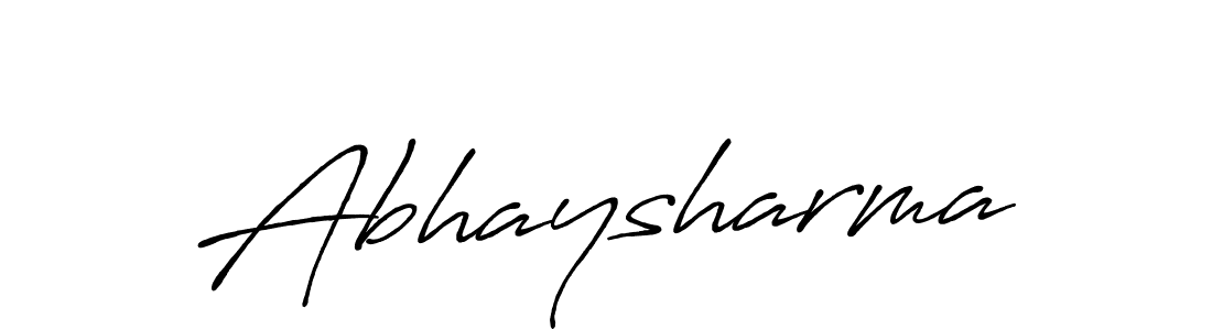 Design your own signature with our free online signature maker. With this signature software, you can create a handwritten (Antro_Vectra_Bolder) signature for name Abhaysharma. Abhaysharma signature style 7 images and pictures png
