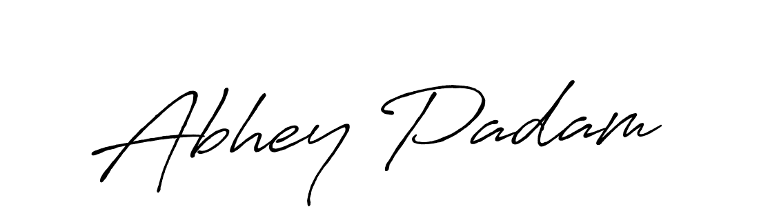 Make a beautiful signature design for name Abhey Padam. With this signature (Antro_Vectra_Bolder) style, you can create a handwritten signature for free. Abhey Padam signature style 7 images and pictures png