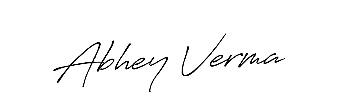 The best way (Antro_Vectra_Bolder) to make a short signature is to pick only two or three words in your name. The name Abhey Verma include a total of six letters. For converting this name. Abhey Verma signature style 7 images and pictures png
