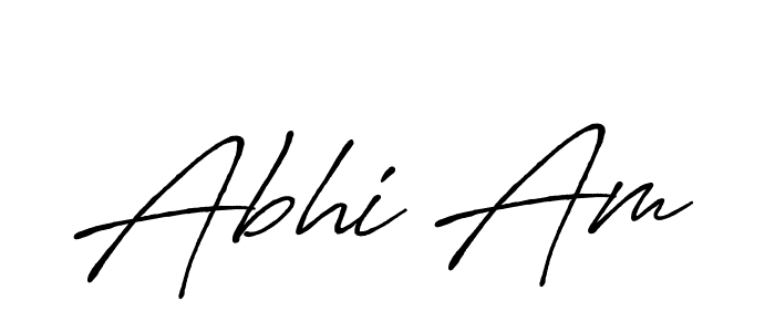 Also we have Abhi Am name is the best signature style. Create professional handwritten signature collection using Antro_Vectra_Bolder autograph style. Abhi Am signature style 7 images and pictures png