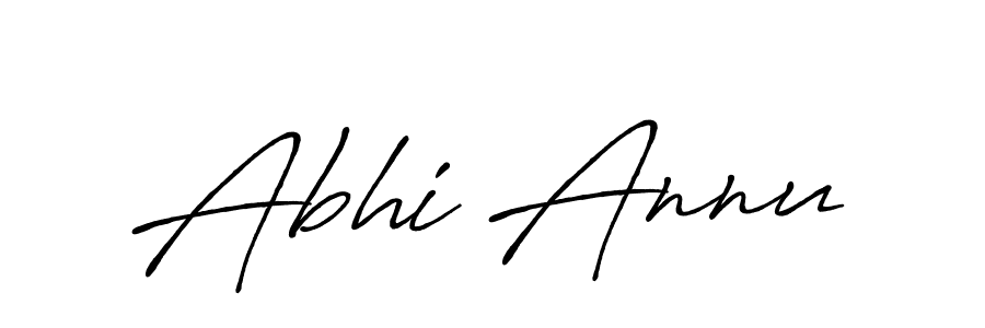 Use a signature maker to create a handwritten signature online. With this signature software, you can design (Antro_Vectra_Bolder) your own signature for name Abhi Annu. Abhi Annu signature style 7 images and pictures png