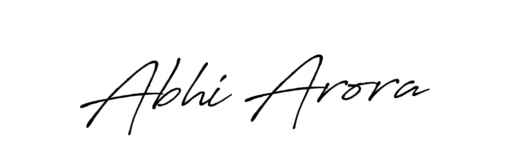 Create a beautiful signature design for name Abhi Arora. With this signature (Antro_Vectra_Bolder) fonts, you can make a handwritten signature for free. Abhi Arora signature style 7 images and pictures png