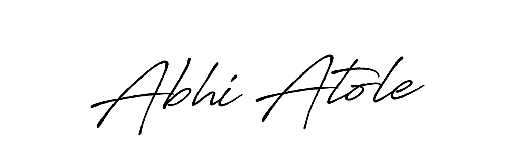 Use a signature maker to create a handwritten signature online. With this signature software, you can design (Antro_Vectra_Bolder) your own signature for name Abhi Atole. Abhi Atole signature style 7 images and pictures png