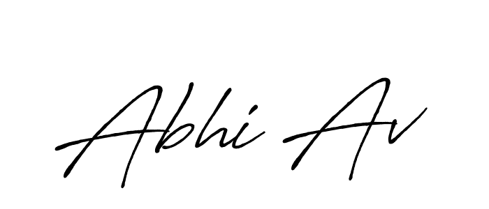 Make a beautiful signature design for name Abhi Av. With this signature (Antro_Vectra_Bolder) style, you can create a handwritten signature for free. Abhi Av signature style 7 images and pictures png