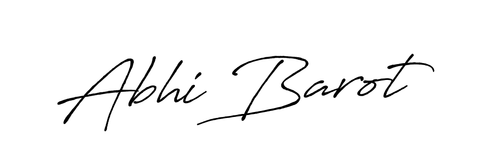 How to make Abhi Barot name signature. Use Antro_Vectra_Bolder style for creating short signs online. This is the latest handwritten sign. Abhi Barot signature style 7 images and pictures png