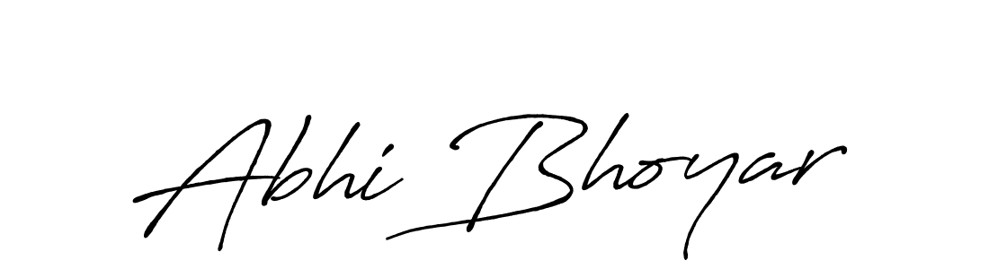 How to make Abhi Bhoyar signature? Antro_Vectra_Bolder is a professional autograph style. Create handwritten signature for Abhi Bhoyar name. Abhi Bhoyar signature style 7 images and pictures png