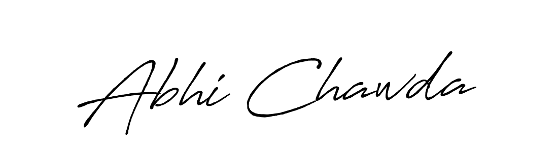 Design your own signature with our free online signature maker. With this signature software, you can create a handwritten (Antro_Vectra_Bolder) signature for name Abhi Chawda. Abhi Chawda signature style 7 images and pictures png