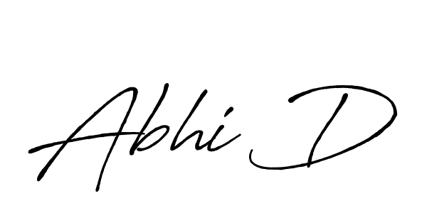Make a beautiful signature design for name Abhi D. With this signature (Antro_Vectra_Bolder) style, you can create a handwritten signature for free. Abhi D signature style 7 images and pictures png