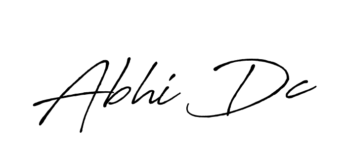 Abhi Dc stylish signature style. Best Handwritten Sign (Antro_Vectra_Bolder) for my name. Handwritten Signature Collection Ideas for my name Abhi Dc. Abhi Dc signature style 7 images and pictures png
