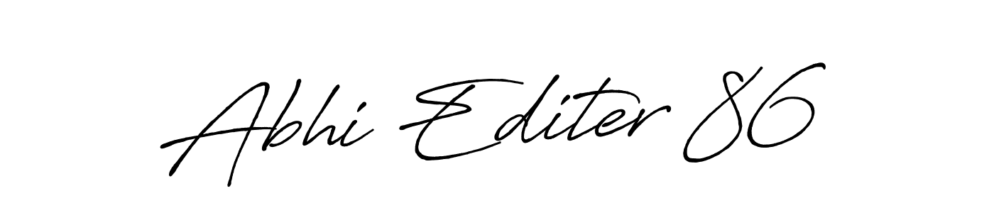 Use a signature maker to create a handwritten signature online. With this signature software, you can design (Antro_Vectra_Bolder) your own signature for name Abhi Editer 86. Abhi Editer 86 signature style 7 images and pictures png