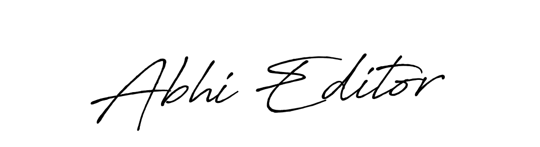 Create a beautiful signature design for name Abhi Editor. With this signature (Antro_Vectra_Bolder) fonts, you can make a handwritten signature for free. Abhi Editor signature style 7 images and pictures png