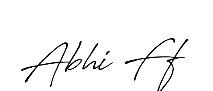 Design your own signature with our free online signature maker. With this signature software, you can create a handwritten (Antro_Vectra_Bolder) signature for name Abhi Ff. Abhi Ff signature style 7 images and pictures png