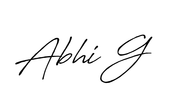 Abhi G stylish signature style. Best Handwritten Sign (Antro_Vectra_Bolder) for my name. Handwritten Signature Collection Ideas for my name Abhi G. Abhi G signature style 7 images and pictures png