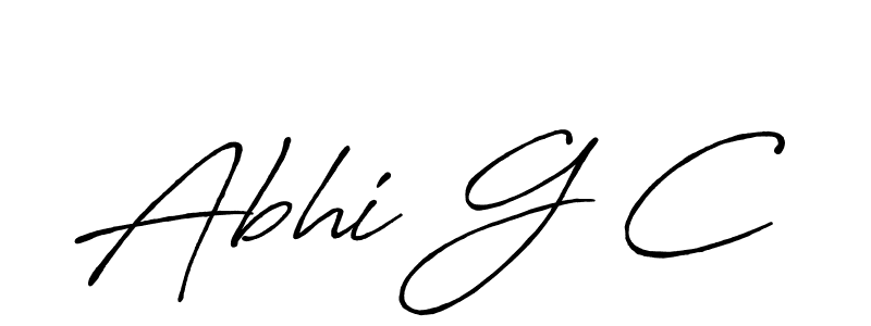 Similarly Antro_Vectra_Bolder is the best handwritten signature design. Signature creator online .You can use it as an online autograph creator for name Abhi G C. Abhi G C signature style 7 images and pictures png