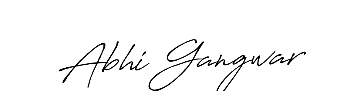 Abhi Gangwar stylish signature style. Best Handwritten Sign (Antro_Vectra_Bolder) for my name. Handwritten Signature Collection Ideas for my name Abhi Gangwar. Abhi Gangwar signature style 7 images and pictures png