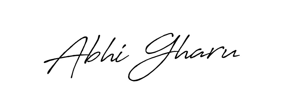 How to make Abhi Gharu signature? Antro_Vectra_Bolder is a professional autograph style. Create handwritten signature for Abhi Gharu name. Abhi Gharu signature style 7 images and pictures png