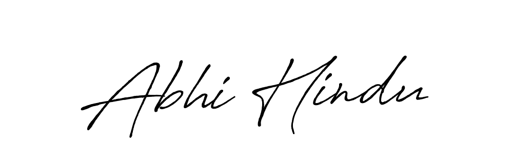 Design your own signature with our free online signature maker. With this signature software, you can create a handwritten (Antro_Vectra_Bolder) signature for name Abhi Hindu. Abhi Hindu signature style 7 images and pictures png