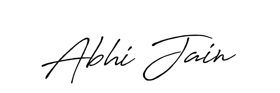 Create a beautiful signature design for name Abhi Jain. With this signature (Antro_Vectra_Bolder) fonts, you can make a handwritten signature for free. Abhi Jain signature style 7 images and pictures png