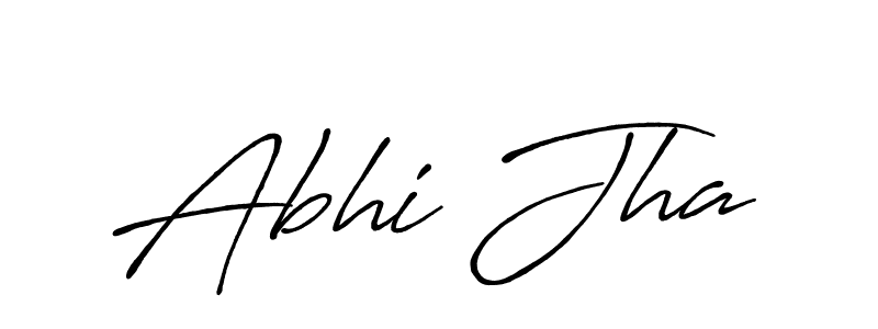 Once you've used our free online signature maker to create your best signature Antro_Vectra_Bolder style, it's time to enjoy all of the benefits that Abhi Jha name signing documents. Abhi Jha signature style 7 images and pictures png