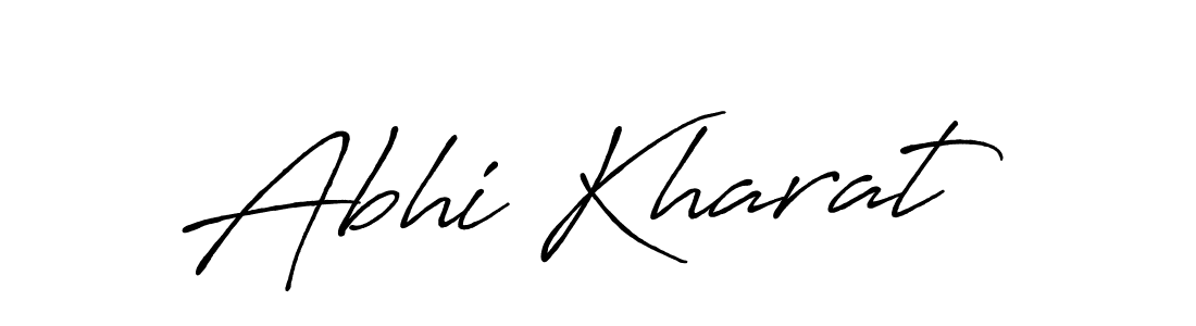 Create a beautiful signature design for name Abhi Kharat. With this signature (Antro_Vectra_Bolder) fonts, you can make a handwritten signature for free. Abhi Kharat signature style 7 images and pictures png