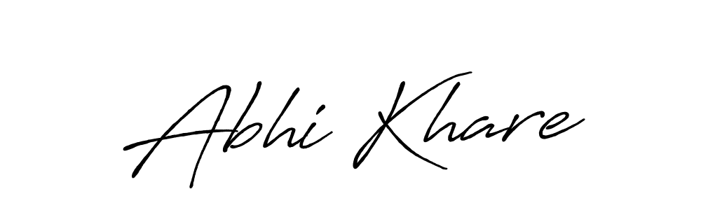 Create a beautiful signature design for name Abhi Khare. With this signature (Antro_Vectra_Bolder) fonts, you can make a handwritten signature for free. Abhi Khare signature style 7 images and pictures png