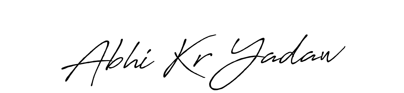 Also You can easily find your signature by using the search form. We will create Abhi Kr Yadaw name handwritten signature images for you free of cost using Antro_Vectra_Bolder sign style. Abhi Kr Yadaw signature style 7 images and pictures png