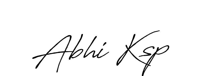 Use a signature maker to create a handwritten signature online. With this signature software, you can design (Antro_Vectra_Bolder) your own signature for name Abhi Ksp. Abhi Ksp signature style 7 images and pictures png