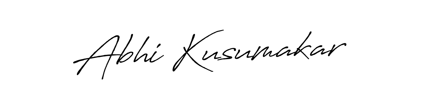 You should practise on your own different ways (Antro_Vectra_Bolder) to write your name (Abhi Kusumakar) in signature. don't let someone else do it for you. Abhi Kusumakar signature style 7 images and pictures png