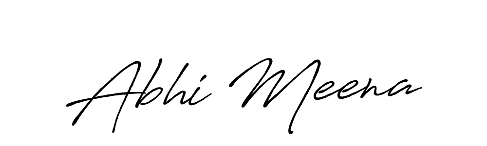 if you are searching for the best signature style for your name Abhi Meena. so please give up your signature search. here we have designed multiple signature styles  using Antro_Vectra_Bolder. Abhi Meena signature style 7 images and pictures png