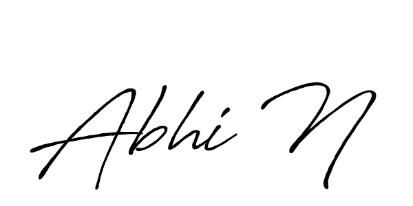 It looks lik you need a new signature style for name Abhi N. Design unique handwritten (Antro_Vectra_Bolder) signature with our free signature maker in just a few clicks. Abhi N signature style 7 images and pictures png