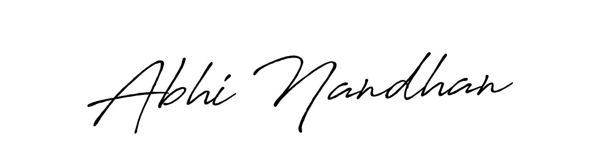 Antro_Vectra_Bolder is a professional signature style that is perfect for those who want to add a touch of class to their signature. It is also a great choice for those who want to make their signature more unique. Get Abhi Nandhan name to fancy signature for free. Abhi Nandhan signature style 7 images and pictures png