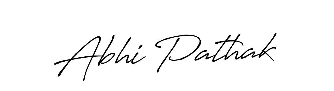 Also we have Abhi Pathak name is the best signature style. Create professional handwritten signature collection using Antro_Vectra_Bolder autograph style. Abhi Pathak signature style 7 images and pictures png