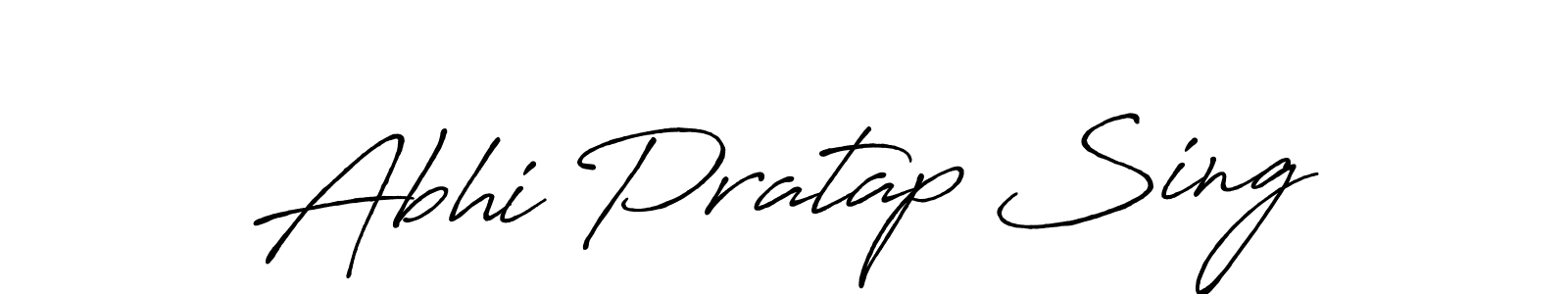 Create a beautiful signature design for name Abhi Pratap Sing. With this signature (Antro_Vectra_Bolder) fonts, you can make a handwritten signature for free. Abhi Pratap Sing signature style 7 images and pictures png
