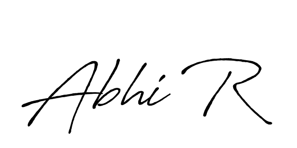 Design your own signature with our free online signature maker. With this signature software, you can create a handwritten (Antro_Vectra_Bolder) signature for name Abhi R. Abhi R signature style 7 images and pictures png