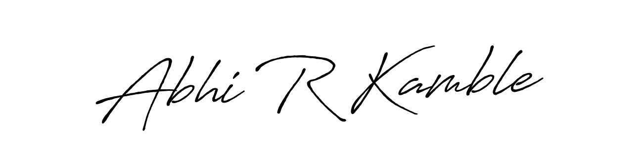 Make a beautiful signature design for name Abhi R Kamble. With this signature (Antro_Vectra_Bolder) style, you can create a handwritten signature for free. Abhi R Kamble signature style 7 images and pictures png